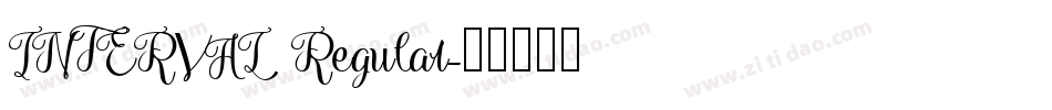 INTERVAL Regular字体转换